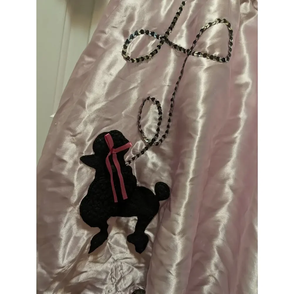 Miss Sock Hop 50's Girls Pink Poodle Dress Halloween Costume Size M (8-10) - Picture 3 of 10